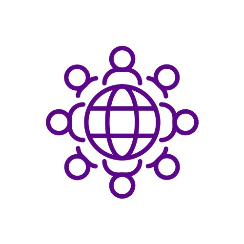 Pictogram of people inside a cog